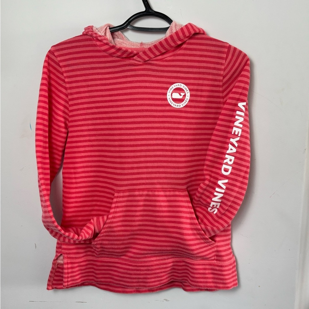 Vineyard Vines Girls Youth Sz 14 hoodie sweater pullover stripes - Picture 2 of 4